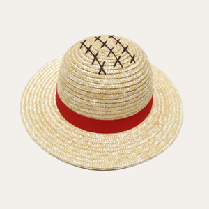 Chapeau de paille <span class=keywords><strong>Luffy</strong></span> japonais une pièce de haute qualité pour enfants Logo personnalisé Anime <span class=keywords><strong>Cosplay</strong></span> accessoire pour les sports d'été soleil personnalisé - Product Image 4