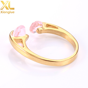 Bague ouverte tendance et élégante en acier inoxydable plaqué or, forme géométrique, bijou personnalisé minimaliste, cadeau pour femme - Product Image 4