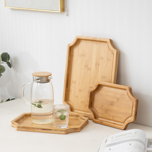 Factory direct sales of bamboo <b>tea</b> <b>trays</b>, <b>tea</b> sets, solid wood <b>trays</b>, fruit, snack, and dried fruit plates, bedside water cups, - Product Image 4