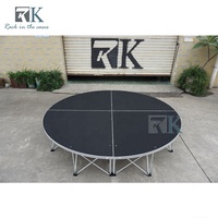 Plateforme de scène circulaire en aluminium pliable, montage simple, scène de 30 mm
