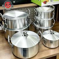 Lot de 14 casseroles en aluminium avec couvercle et double poignée, batterie de cuisine QQ pour la maison