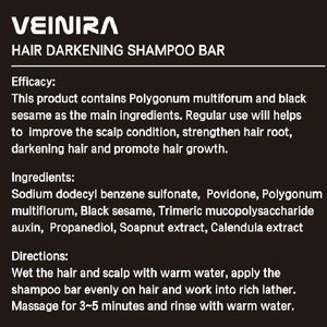 VEINIRA OEM Private Label Anti-Dandruff Nourishing Refreshing <strong>Hair</strong> <strong>Darkening</strong> <strong>Shampoo</strong> <strong>Bar</strong> - Product Image 2