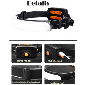 <span class=keywords><strong>Linterna</strong></span> Frontal LED Recargable para Adultos, Haz <span class=keywords><strong>de</strong></span> Luz Amplio <span class=keywords><strong>de</strong></span> 230°, Impermeable, para Correr, Acampar y Hacer Senderismo - Product Image 5