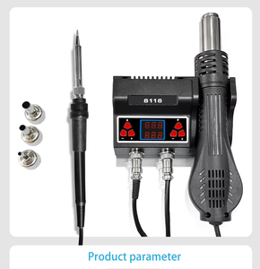 Outils de réparation de soudage à affichage numérique haute puissance 2-en-1 700W Nouveau pistolet à air chaud et plate-forme de <span class=keywords><strong>fer</strong></span> à <span class=keywords><strong>souder</strong></span> Accessible aux ordinateurs mobiles - Product Image 4