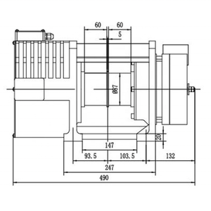 MGD87 Lift Parts Elevator Host Permanent magnet Synchron Getriebe lose Stahlband-Traktion maschine - Product Image 3
