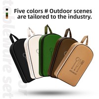 Ensemble de vaisselle portable moderne en acier inoxydable de 9 pièces pour le camping, la cuisine en plein air