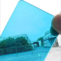 Vente en gros de panneaux solaires en PC écologiques, résistants aux UV, légers, en plastique solide, 12 mm, transparents, bleus, oranges, imprimés, découpés