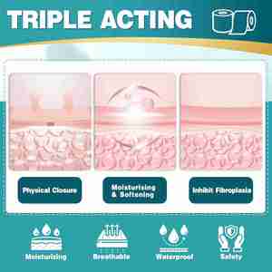 เทปซิลิโคนปิดแผล, แผ่นซิลิโคนปิดแผล (2 ม้วน-6 เมตร), แผ่นปิดแผลเกรดทางการแพทย์สำหรับแผลผ่าตัด, แผ่นปิดแผลแบบใช้ซ้ำได้ - Product Image 2
