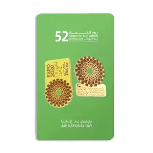 Kỷ niệm 52 United Arab Emirate quốc gia món quà ngày kim loại pins Vàng nước cờ ve áo Pin huy hiệu tùy chỉnh kim loại ve áo Pin