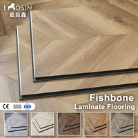 Parquet stratifié en bois d'ingénierie HDF imperméable AC4 de 8 mm et 12 mm