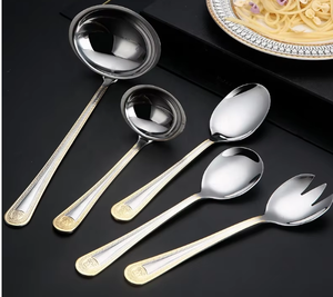 Ensemble de couverts de luxe rétro de style européen, 72 pièces, en acier inoxydable 304, vente chaude - Product Image 2