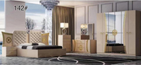 Suite de chambre à coucher en bois MDF personnalisable de 6 pièces avec fonction de massage pour la maison ou l'appartement Collection d'ensemble de chambre à coucher pour hôtel