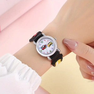 <span class=keywords><strong>Montre</strong></span> à quartz à cadran rond avec imprimé de voiture mignon pour garçons, filles et adolescents, idéale pour un cadeau ou la vie quotidienne - Product Image 5