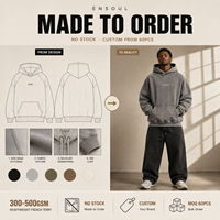 Sweat-shirts pour hommes de 300-500 GSM, coupe ample, en coton French Terry, brodés, personnalisés, effet vintage, streetwear, OEM