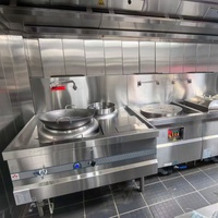 Équipement de cuisson commercial professionnel Gamme de wok à 2 brûleurs en acier inoxydable Table de cuisson basse pression Cuisson au gaz naturel GPL TG