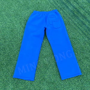 Pantalones de chándal holgados con cintura elástica de color sólido de peso pesado para hombre personalizados - Product Image 4