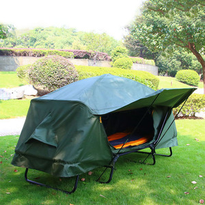 Luxury 2 Person Elevated Camping <strong>Cot</strong> Tent - Off-the-Ground Waterproof Fishing Tent - <strong>Double</strong> Layer Folding Portable Tent <strong>Cot</strong> - Product Image 4