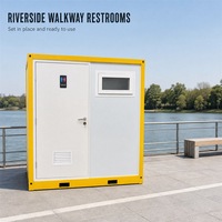 Unité de toilettes et de douche préfabriquée, cabine de salle de bain mobile, montage facile pour chantier de construction, logement temporaire, camp