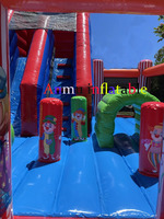 Ensemble gonflable de clown de cirque commercial, avec toboggan, château gonflable en PVC pour enfants en plein air