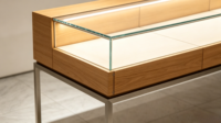GZowin Luxus-Boutique Schmuck-Vitrine mit LED-Beleuchtung Anpassbare Farben für Uhren- und Ringausstellungen Schmuckgeschäfte