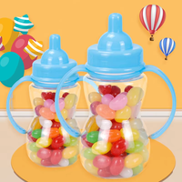 Bonbons gélifiés acidulés aux saveurs fruitées, en forme de biberon, couleurs assorties, vente en gros, pour enfants