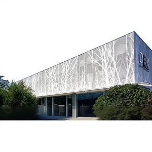 Panneaux décoratifs modernes en aluminium découpés au laser avec revêtement en poudre pour l'extérieur des bâtiments 70 pouces et plus - Product Image 1