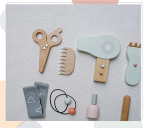 Ensemble de jeu en bois Sunshine pour enfants, cosmétiques et <span class=keywords><strong>coiffure</strong></span>, pour jeux de rôle - Jouet d'<span class=keywords><strong>apprentissage</strong></span> précoce (unisexe) - Product Image 2