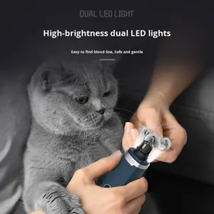 Coupe-ongles et ponceuse électrique pour chien avec lumière LED, faible bruit, sûr, portable, rechargeable et écologique, outil de toilettage pour <span class=keywords><strong>animaux</strong></span> de compagnie - Product Image 4