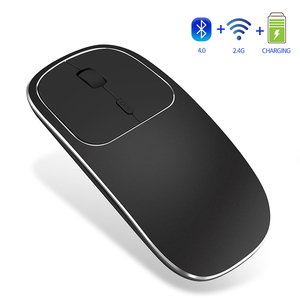 De Metal silencio recargable 2,4 GHz, <span class=keywords><strong>Bluetooth</strong></span> y ratón inalámbrico de modo Dual <span class=keywords><strong>Bluetooth</strong></span> Mouse óptico - Product Image 6