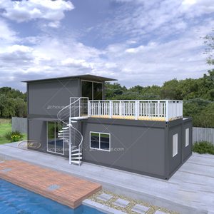 Maison préfabriquée à deux étages, maison préfabriquée aux normes australiennes, <span class=keywords><strong>garage</strong></span> préfabriqué, maison conteneur habitable préfabriquée, bardage avec terrasse - Product Image 3