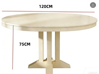 Vente flash pour 4 à 6 personnes, table à manger ronde en bois moderne