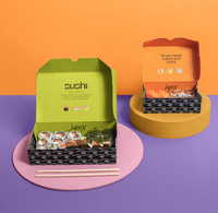 Emballage alimentaire en papier pour plats à emporter, style optionnel, pour sushis, frites, gobelets, avec sauce à tremper