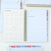 Agenda Semanal Personalizada con Cubierta de PVC y Logotipo en Dorado, Cuaderno Espiral A5, Diario, Metas Diarias, 80 Hojas