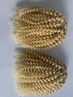 Cheveux humains bouclés crépus afro bruts blond miel birman 27 613 petites mèches de cheveux crépus afro bouclés ondulés Jerry Curly