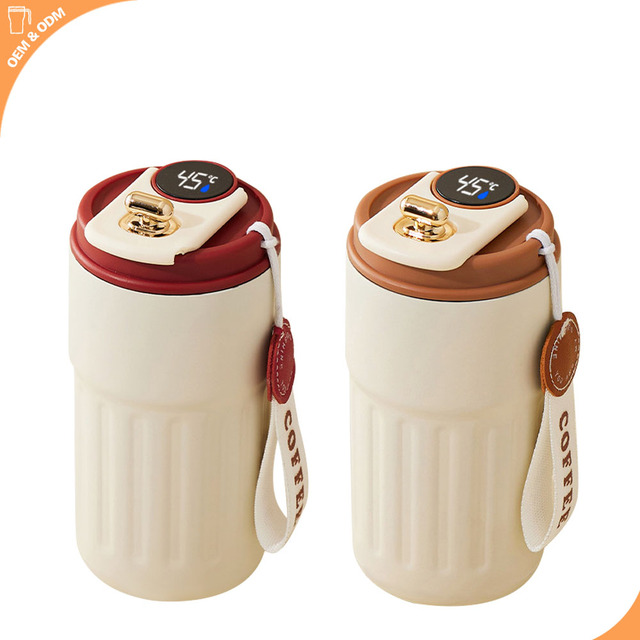 Wholesale Smart Coffee Mug 316 Stainless Steel Vacuum Cup Temperature Display With Led Touch Screen
