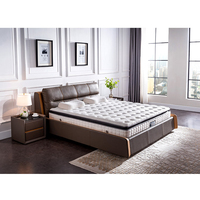 Matelas Compressé King Queen Size, Lit en Mousse Enroulable en Boîte, Matelas Hybride à Noyau de Ressorts pour Chambre d'Invité