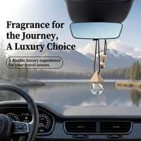 Diffuseur de parfum pour voiture, modèle ornement suspendu, flacon en verre cristal, désodorisant automobile, aromathérapie