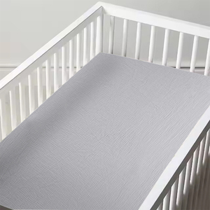 Tùy Chỉnh Rắn Colour Muslin Được Trang Bị Crib Cot Tấm Giường Sơ Sinh Được Trang Bị Tùy Chỉnh Hữu Cơ Cũi Tấm Cho Trẻ Em' Bộ Đồ Giường - Product Image 6