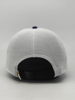 Gorra de béisbol unisex impermeable de 5 paneles de dos tonos personalizada con letras bordadas, ajustable, de lona, para ciclismo, casual, sin costuras, con fusión de cuatro paneles.