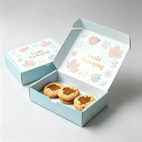 Boîte d'emballage personnalisée pour biscuits et pâtisseries, vente en gros, boîte en papier pour donuts, biscuits, pour boulangerie, usage alimentaire, pour biscuits de Noël