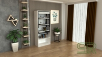 Fabricante moderno Mesa de comedor dos en uno Estante de conversión de metal extensible Diseño de almacenamiento simple Muebles de estilo de panel de madera