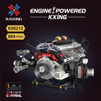 Superdeportivo con Motor F1 Eléctrico V8, Bloques de Construcción, Modelo de Juguete de Plástico ABS, Regalo Navideño para Niños de 5 a 7 Años, Venta al por Mayor, Escala 1:35