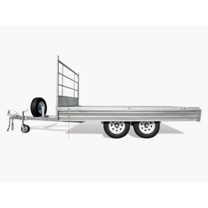 Remolque de Doble Eje de Riel Alto Personalizable Directo de Fábrica, Remolque de Plataforma Plana 23X8 con Capacidad de Carga de 3500 kg, Nuevo - Product Image 3