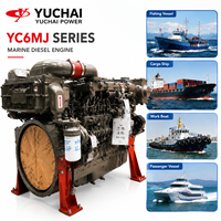 Moteur de propulsion marine Yuchai YC6MJ410L 300 kW 410 CV 1800 tr/min pour navire de transport de marchandises, ferry à grande vitesse et bateau de patrouille rapide