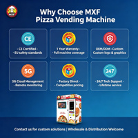 Distributeur automatique de pizzas chaudes au prix d'usine pour les centres commerciaux et les supermarchés