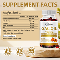 OEM Gac Oil Softgels Capsules avec Bêta-Carotène Lycopène Alpha Tocophérol DHA Suppléments pour Adulte Peau Yeux Vision Santé