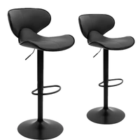 Vente en gros de tabouret de bar à gaz antique style unique en cuir PU chaise de cuisine pivotante haute avec dossier