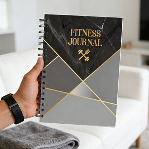 دفتر يوميات مخصص للياقة البدنية مع تجليد سلكي مزدوج متين، دفتر ملاحظات ومنظم لقائمة المهام للتدريب - Product Image 2