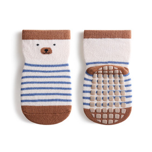 Chaussettes d'hiver pour bébé avec colle antidérapante Talon confortable Pas serré Crew Chaussettes de sol jetables respirantes et chaudes - Product Image 4
