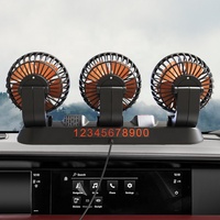 Ventilateur de voiture à trois têtes 24V 12V, triple ventilateur de tableau de bord pour camion, accessoires de voiture 2023 pour camping-car, bateau, cabine, caravane, fourgon